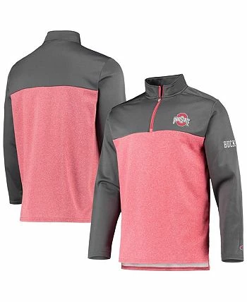 Champion Men's Scarlet Ohio State Buckeyes Gameday Quarter-Zip Jacket - Image 2