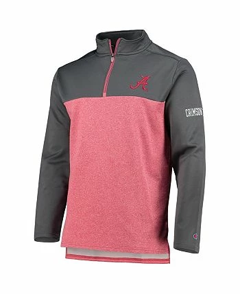 Champion Men's Crimson Alabama Crimson Tide Gameday Quarter-Zip Jacket - Image 3