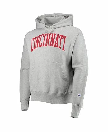 Champion Men's Heathered Gray Cincinnati Bearcats Cincy Arch Pullover Hoodie - Image 3