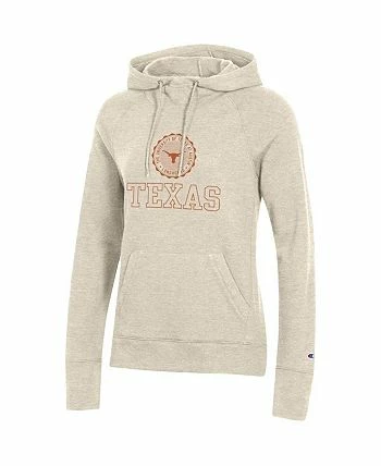 Champion Women's Heathered Oatmeal Texas Longhorns College Seal Pullover Hoodie - Image 3