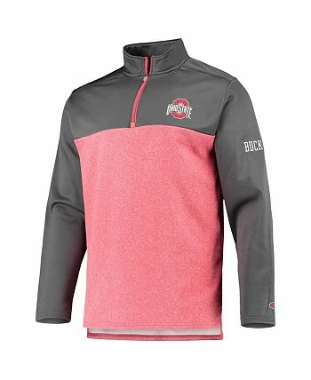 Champion Men's Scarlet Ohio State Buckeyes Gameday Quarter-Zip Jacket - Image 3