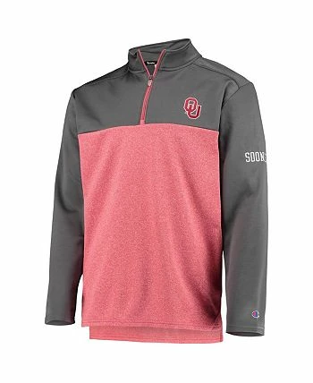 Champion Men's Crimson Oklahoma Sooners Gameday Quarter-Zip Jacket - Image 3