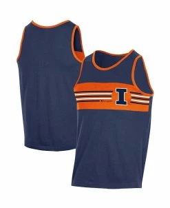 Champion Men's Navy Illinois Fighting Illini Colorblock Tank Top