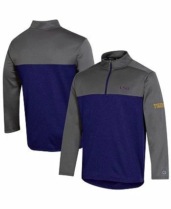 Champion Men's Purple LSU Tigers Gameday Quarter-Zip Jacket - Image 2