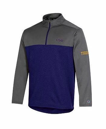 Champion Men's Purple LSU Tigers Gameday Quarter-Zip Jacket - Image 3