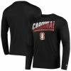 Champion Men's Black Stanford Cardinal Wordmark Slash Long Sleeve T-shirt