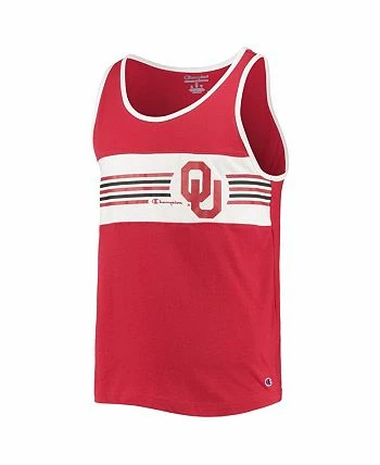 Champion Men's Crimson Oklahoma Sooners Color Block Tank Top - Image 3