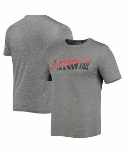 Champion Men's Gray Alabama Crimson Tide Slash Stack T-shirt