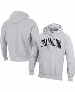 Champion Men's Gray Grambling Tigers Tall Arch Pullover Hoodie