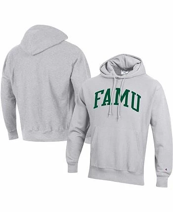 Champion Men's Gray Florida A&M Rattlers Tall Arch Pullover Hoodie - Image 2
