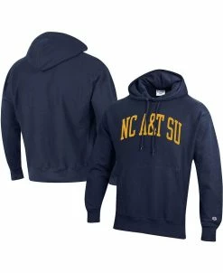 Champion Men's Navy North Carolina A&T Aggies Tall Arch Pullover Hoodie