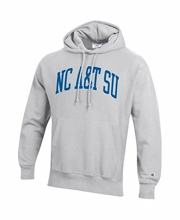 Champion Men's Gray North Carolina A&T Aggies Tall Arch Pullover Hoodie - Image 3