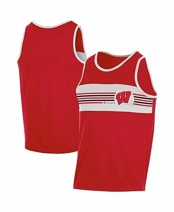 Champion Men's Red Wisconsin Badgers Colorblock Tank Top - Image 2