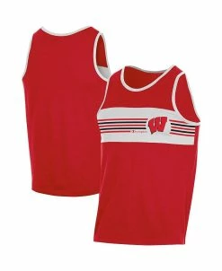 Champion Men's Red Wisconsin Badgers Colorblock Tank Top