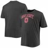 Champion Men's Heathered Charcoal Ohio State Buckeyes Big And Tall Arch Over Wordmark T-shirt