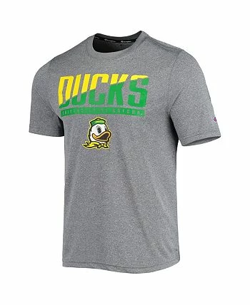Champion Men's Gray Oregon Ducks Wordmark Slash T-shirt - Image 2