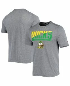 Champion Men's Gray Oregon Ducks Wordmark Slash T-shirt