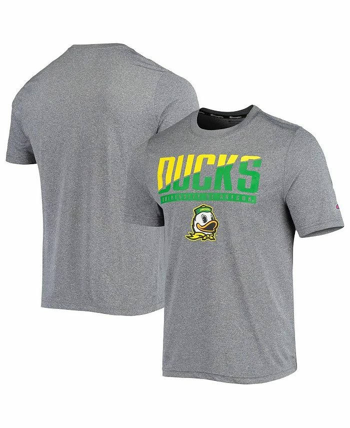 Champion Men's Gray Oregon Ducks Wordmark Slash T-shirt