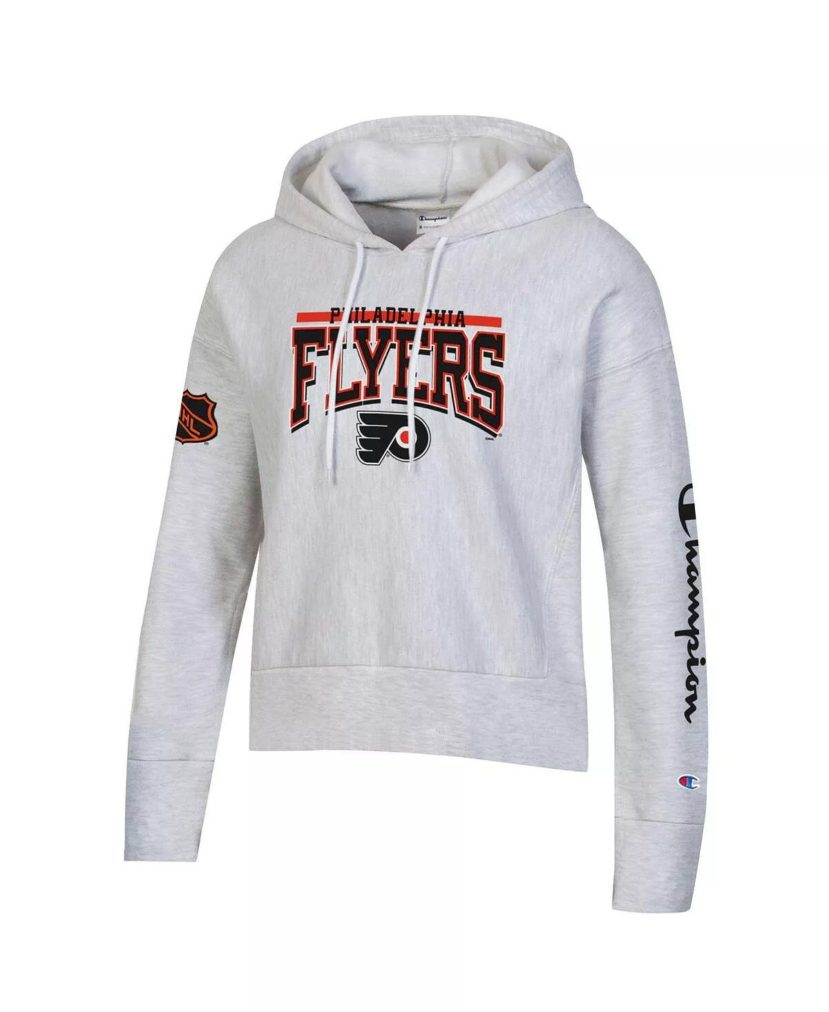 Champion Women's Heathered Gray Philadelphia Flyers Reverse Weave Pullover Hoodie - Image 4