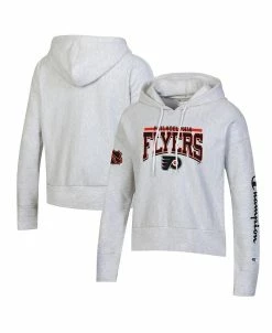 Champion Women's Heathered Gray Philadelphia Flyers Reverse Weave Pullover Hoodie