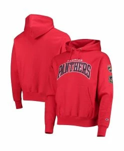 Champion Men's Red Florida Panthers O&B Capsule II Pullover Hoodie