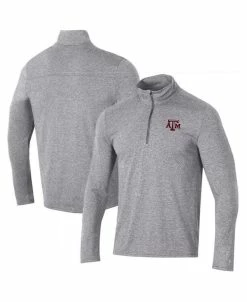 Champion Men's Heathered Gray Texas A&M Aggies Field Day Team Quarter-Zip Jacket