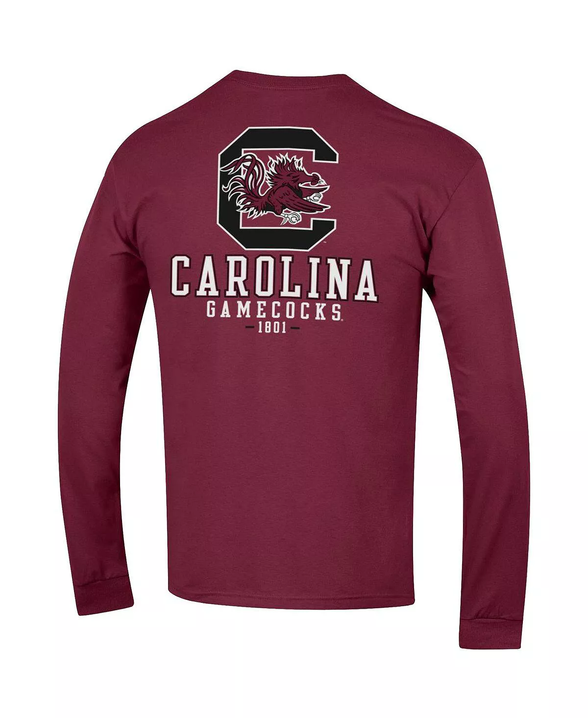 Champion Men's Garnet South Carolina Gamecocks Team Stack 3-Hit Long Sleeve T-shirt - Image 4
