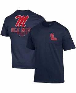 Champion Men's Navy Ole Miss Rebels Stack 2-Hit T-shirt