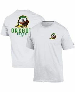 Champion Men's White Oregon Ducks Stack 2-Hit T-shirt