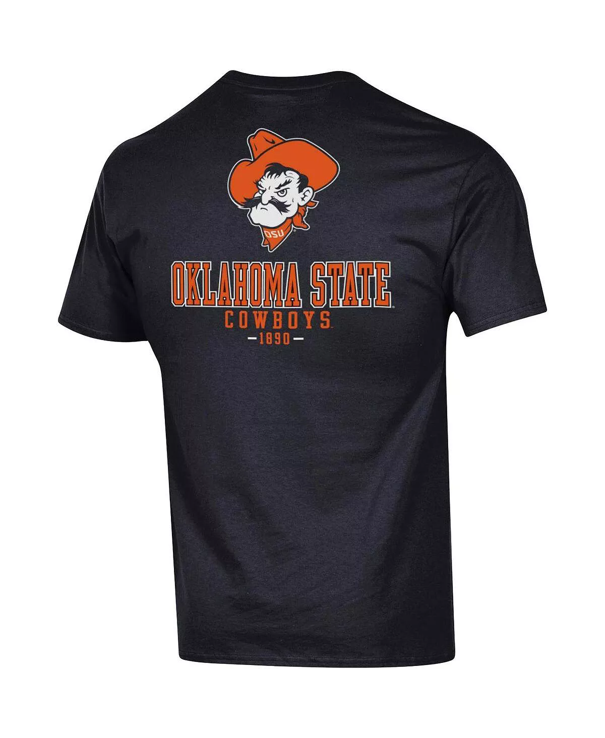 Champion Men's Black Oklahoma State Cowboys Stack 2-Hit T-shirt - Image 4