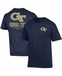 Champion Men's Navy Georgia Tech Yellow Jackets Stack 2-Hit T-shirt