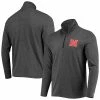 Champion Men's Heathered Black Nebraska Huskers Field Day Team Quarter-Zip Jacket