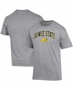 Champion Men's Gray Bowie State Bulldogs Arch Over Logo T-shirt