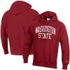 Champion Men's Crimson Washington State Cougars Team Arch Reverse Weave Pullover Hoodie