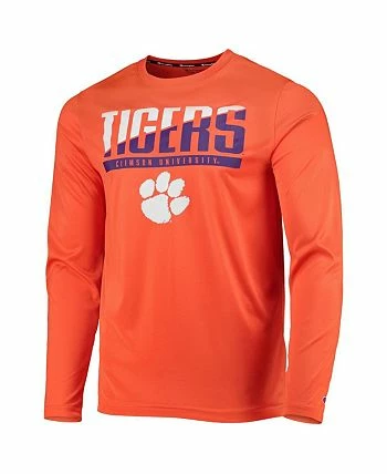 Champion Men's Orange Clemson Tigers Wordmark Slash Long Sleeve T-shirt - Image 3