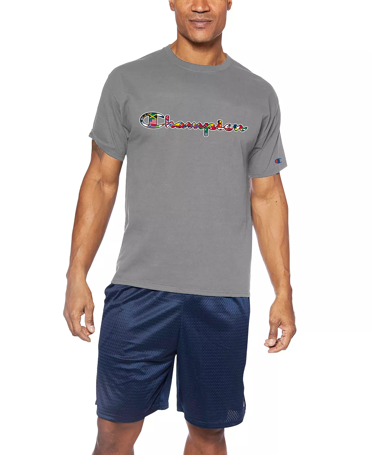 Champion Men's World Flag Logo Graphic Short-Sleeve T-Shirt - Image 3