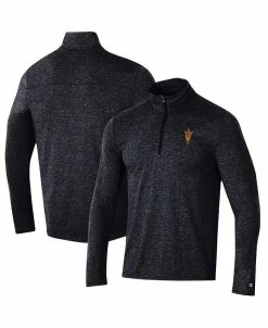 Champion Men's Heathered Black Arizona State Sun Devils Field Day Team Quarter-Zip Jacket