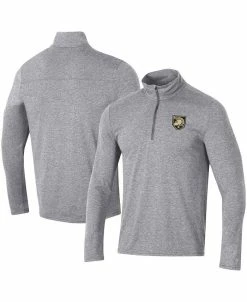 Champion Men's Heathered Gray Army Black Knights Field Day Team Quarter-Zip Jacket