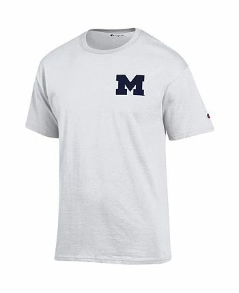 Champion Men's White Michigan Wolverines Stack 2-Hit T-shirt - Image 3
