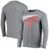 Champion Men's Gray Oklahoma Sooners Wordmark Slash Long Sleeve T-shirt