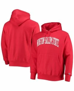 Champion Men's Red Winston-Salem State Rams Tall Arch Pullover Hoodie