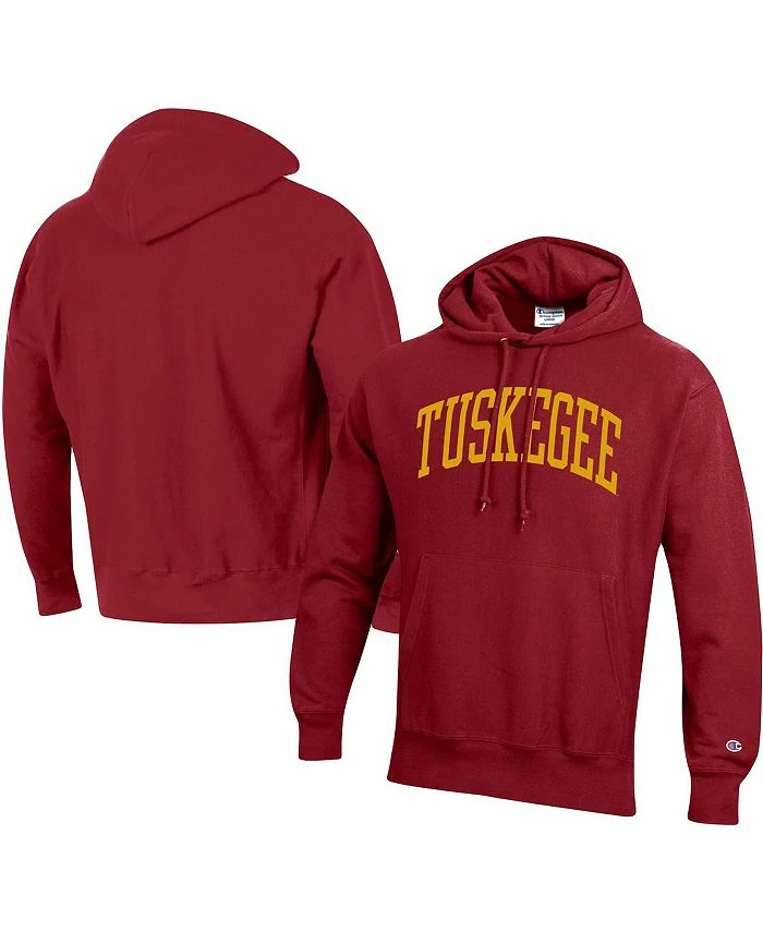 Champion Men's Crimson Tuskegee Golden Tigers Tall Arch Pullover Hoodie