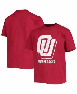 Champion Boys Youth Crimson Oklahoma Sooners Game Of The Century 50th Anniversary Disco T-shirt