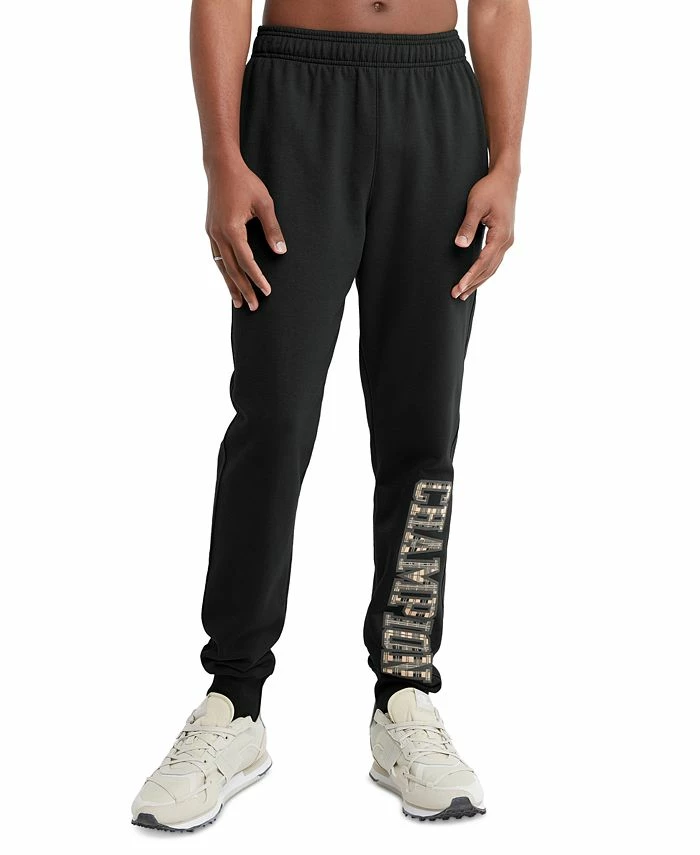 Champion Men's Powerblend Standard-Fit Logo-Print Fleece Joggers