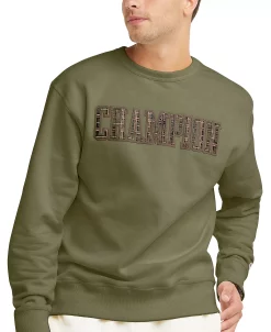 Champion Men's Powerblend Standard-Fit Logo-Print Fleece Sweatshirt