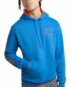 Champion Men's Powerblend Standard-Fit Logo-Print Fleece Hoodie