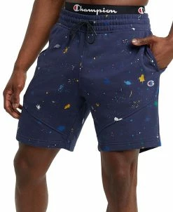 Champion Men's Global Explorer Slim-Fit Paint Splatter-Print 8 French Terry Shorts