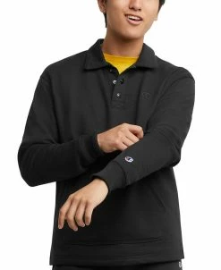 Champion Men's Powerblend Classic-Fit Long-Sleeve Rugby Shirt