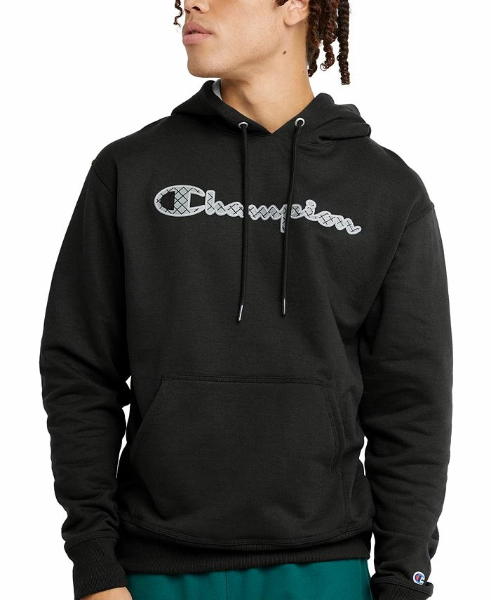 Champion Men's Powerblend Logo-Graphic Hoodie
