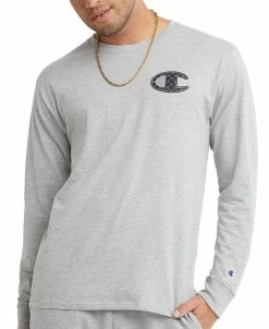 Champion Men's Classic Standard-Fit Long-Sleeve Logo Graphic T-Shirt